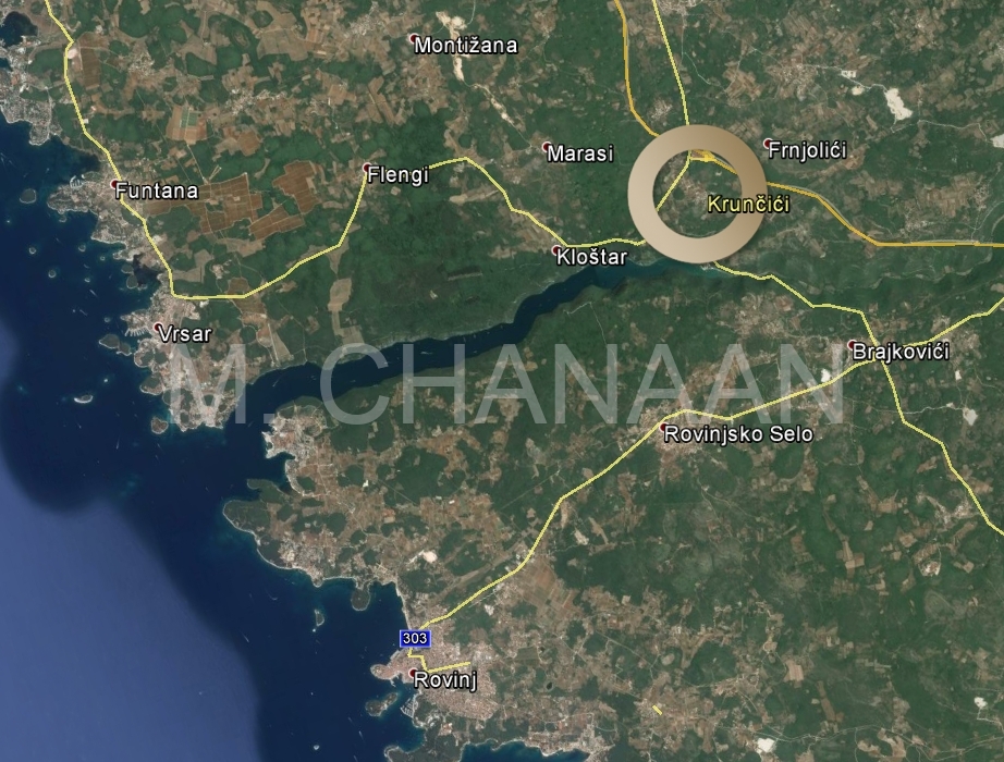 Lokacija naselja Krunčići u regiji