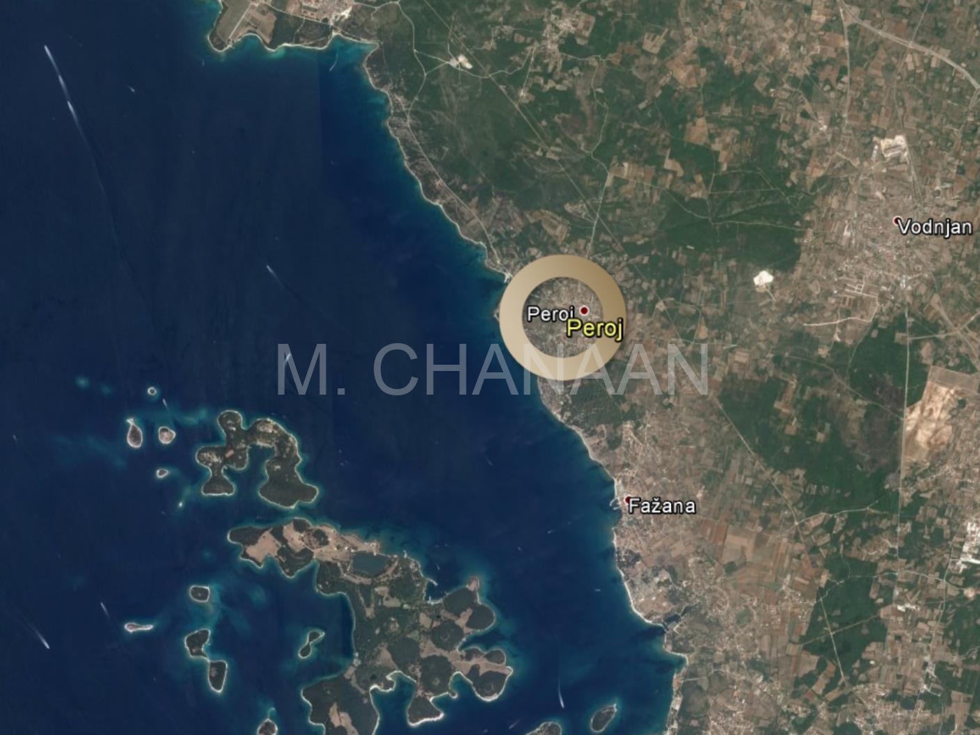 Lokacija naselja Peroj u mikroregiji