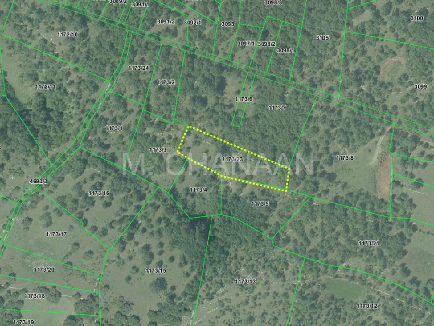 Ortofoto užeg područja