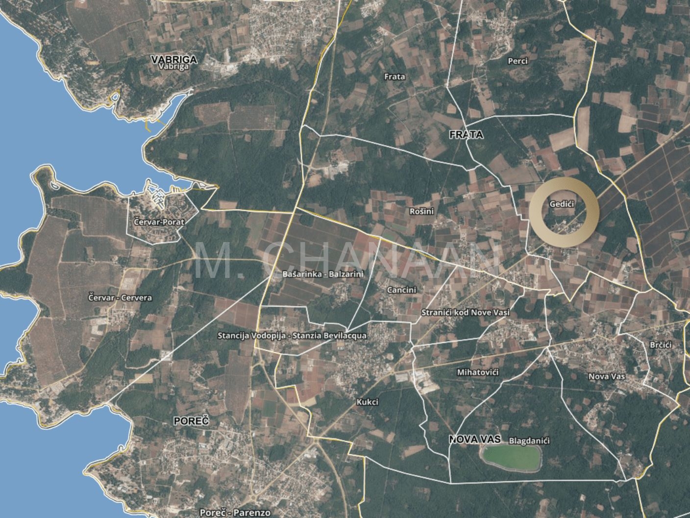 Građevinsko zemljište, Prodaja, Poreč, Gedići