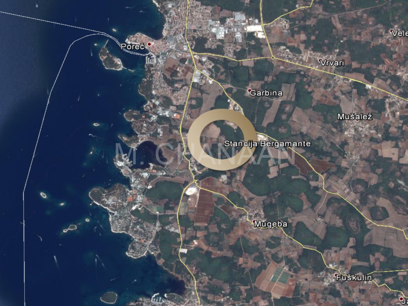 Lokacija naselja Stancija Bergamante u mikroregiji